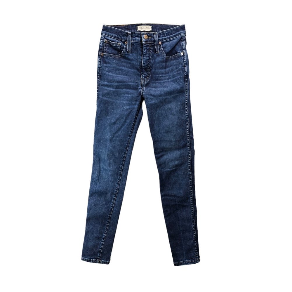 Madewell Womens Size 25  10” in High-Rise Skinny Dark Wash Solid Denim Jeans